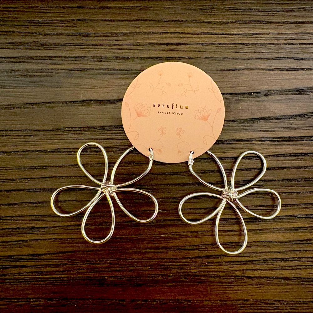 NEW Serefina Silver Flower Earrings